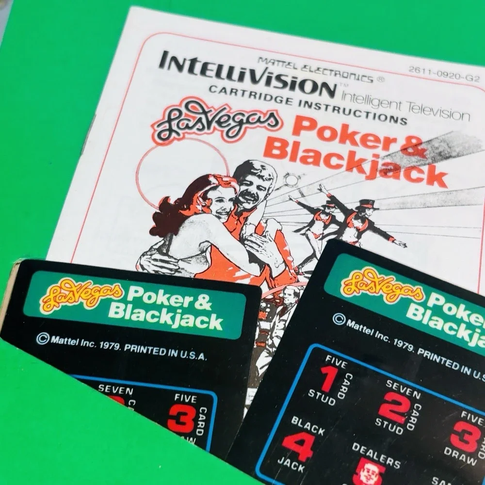 Intellivision Las Vegas Poker & Blackjack Video Game Mattel Electronics 1979 Box